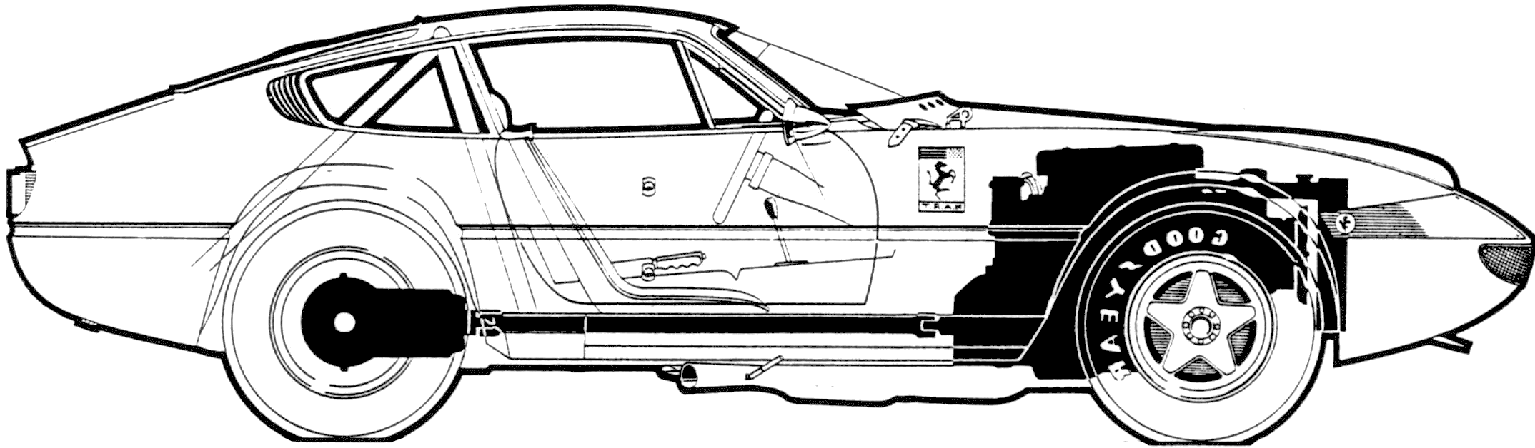 Кола Ferrari 375GTB4 Daytona 1972