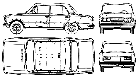 Кола FIAT 124 Special 1973