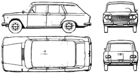 Bil FIAT 1500 Familiar 1964 Argentina