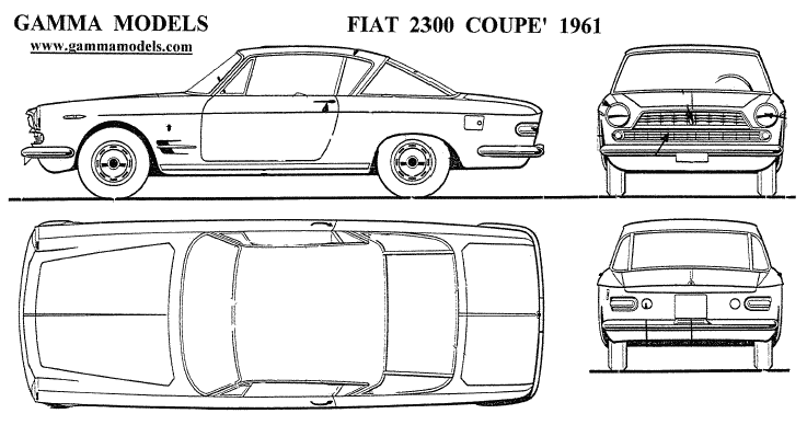 Bil FIAT 2300 Coupe 1961