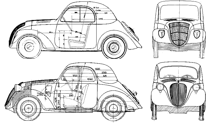 Bil FIAT 500 A Topolino 1936