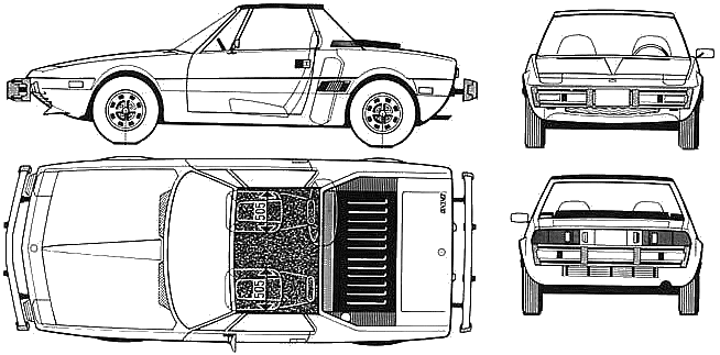 Кола FIAT Bertone X1/9 