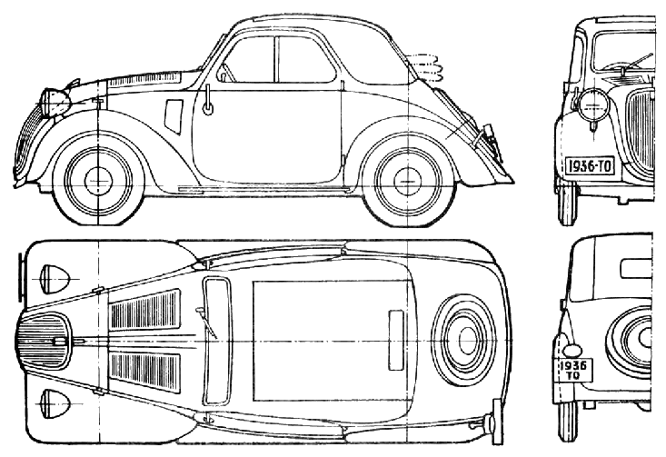 Bil FIAT Topolino 500 1946 