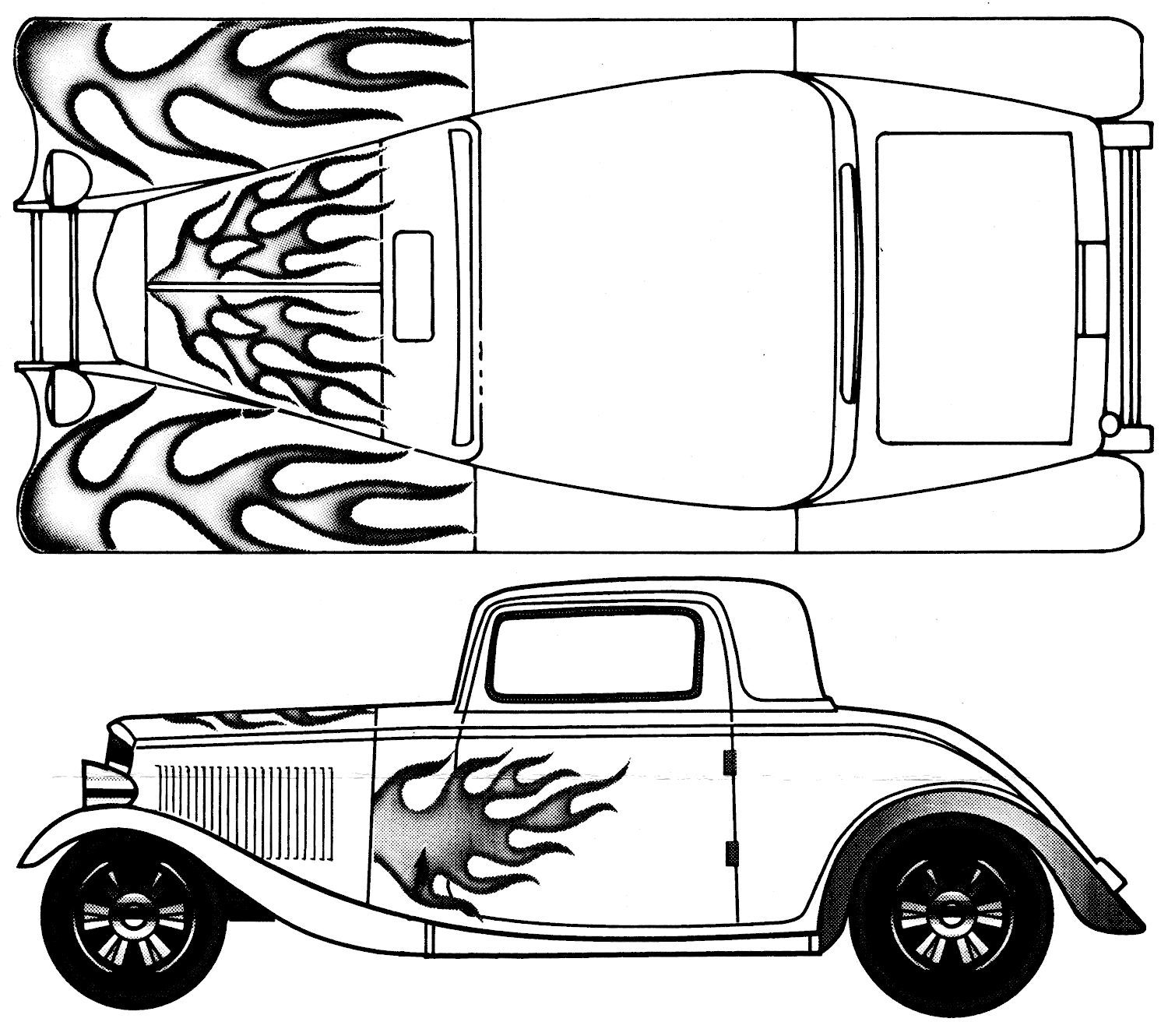 Bil Ford 32 3-window Coupe