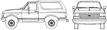 Кола Ford Bronco 1989