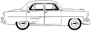 Bil Ford Crestline Fordor 1954