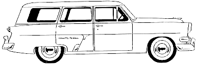 Bil Ford Customline Country Sedan 1954 