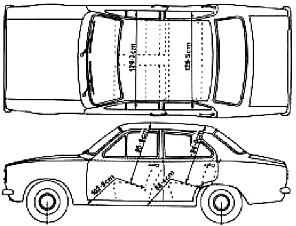 Auto  Ford E Escort Mk. I 4-Door 1972