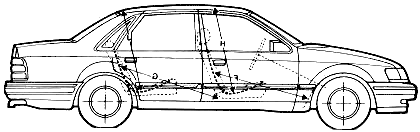 Кола Ford E Scorpio 4-Door 1989 