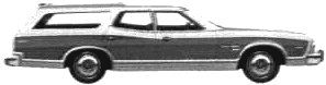 Bil Ford Gran Torino Squire Wagon 1975