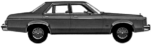 Кола Ford Granada ESS 4-Door Sedan 1980
