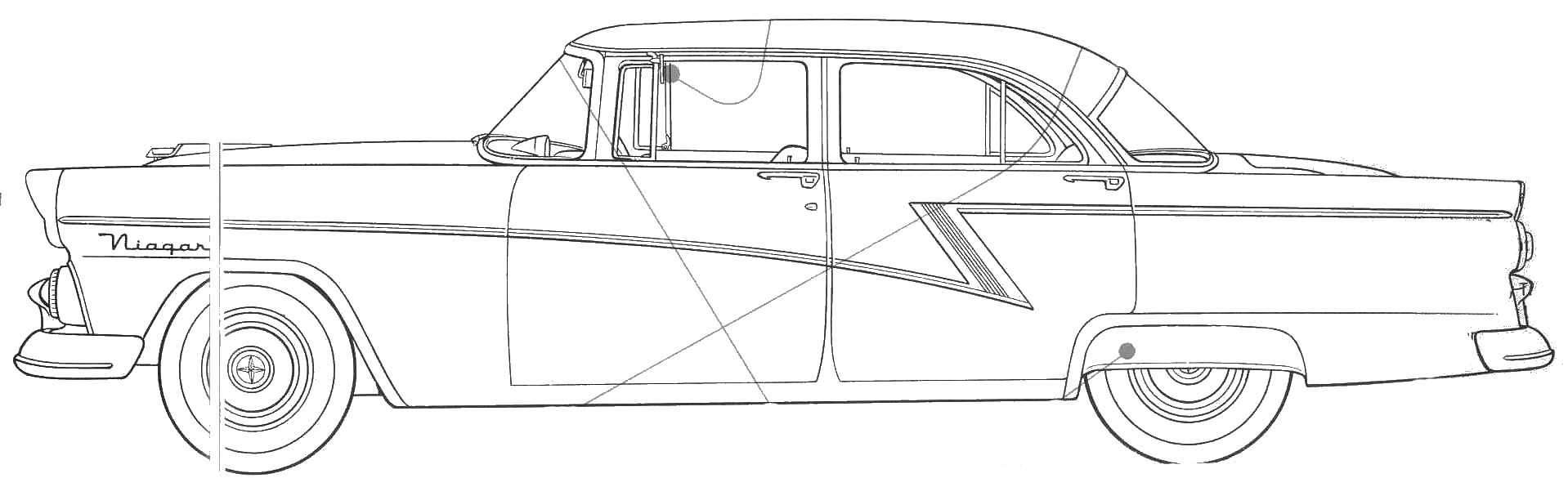 Bil Ford Mainline 4-Door Sedan 1955