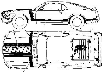Кола Ford Mustang Fastback 1970 
