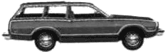 Bil Ford Pinto Squire Wagon 1975 