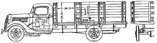 Bil Ford Srake Truck 1937