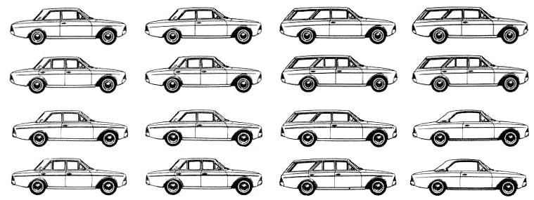 Кола Ford Taunus 1966 (All versions)