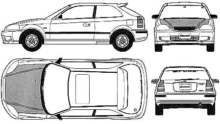 Кола Honda Civic Type-R 3-Door 1999