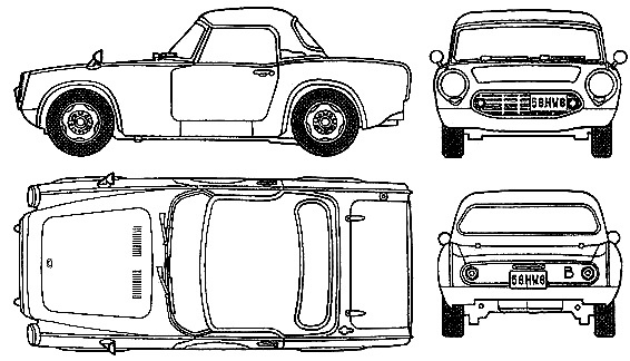 Bil Honda S600 1964 
