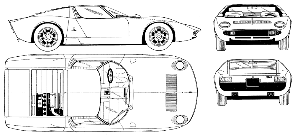 Bil Lamborghini P400 Miura 