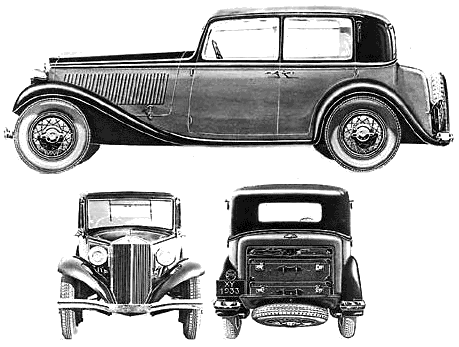 Bil Lancia Augusta SI Gran Lusso 1934