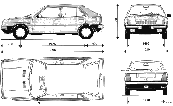 Bil Lancia Delta 1.6