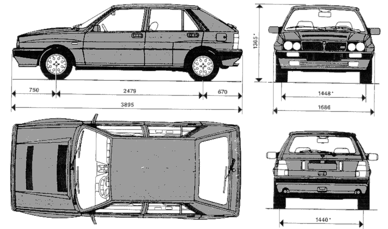 Bil Lancia Delta Integrale 16V