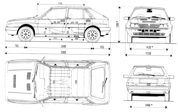 Bil Lancia Delta Integrale 8V
