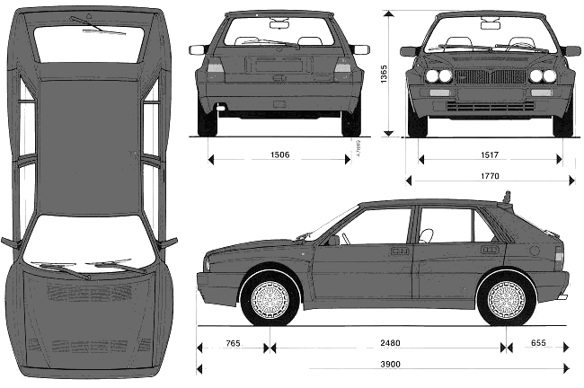 Bil Lancia Delta Integrale