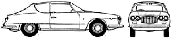 Bil Lancia Flavia Sport Zagato 1963