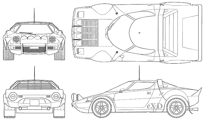 Bil Lancia Stratos Ex D