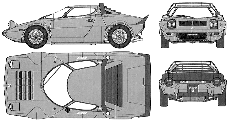 Bil Lancia Stratos HF Stradale