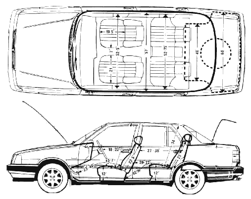 Bil Lancia Thema 16 V Turbo