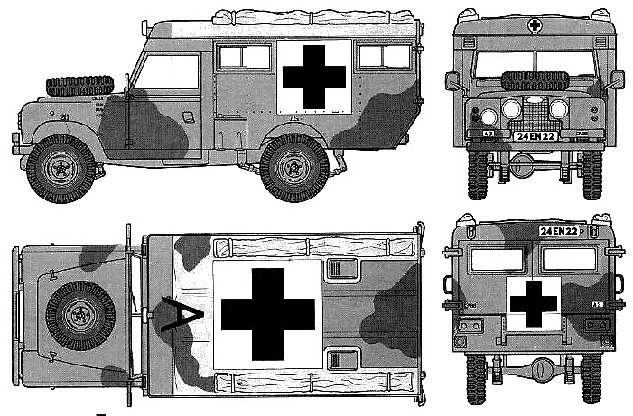 Bil Land Rover 109 Ambulance