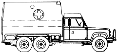 Bil Land Rover 110 6x6 Ambulance