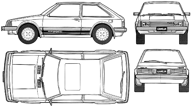 Bil Mazda 323 Familia XG 3-Door 1980