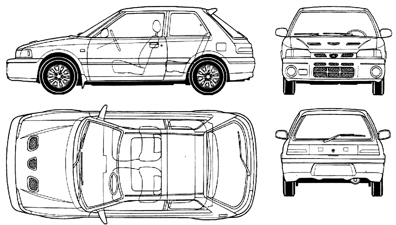 Кола Mazda 323 GTR 1992