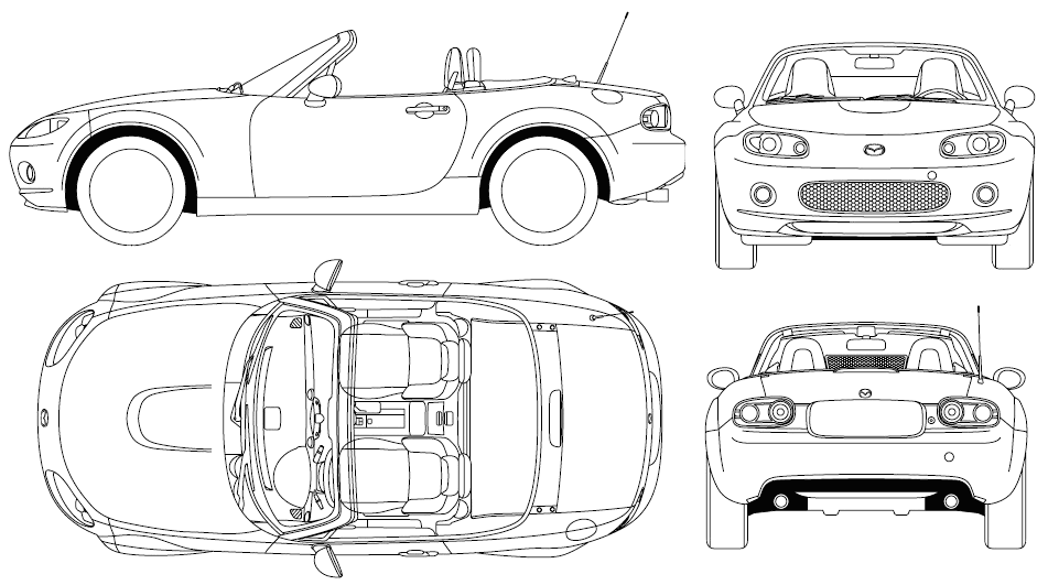Bil Mazda Mx-5 Miata 2005