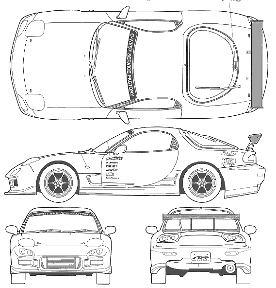 Bil Mazda RX-7 C West