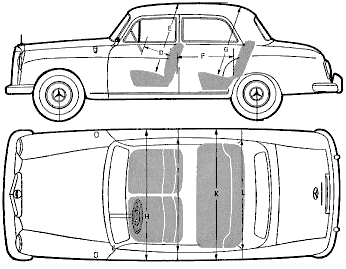 Bil Mercedes Benz 180 1959