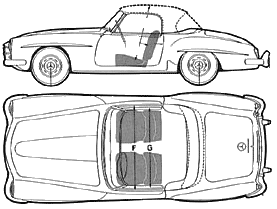 Кола Mercedes Benz 190SL 1962
