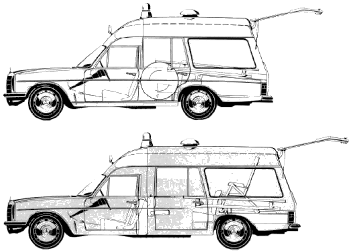 Bil Mercedes Benz 240D Ambulance 1972