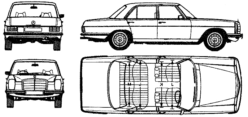 Bil Mercedes Benz 280E 1968