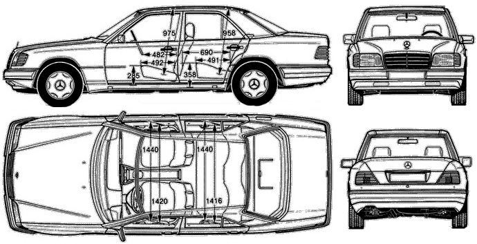 Bil Mercedes Benz 280E W124 1986
