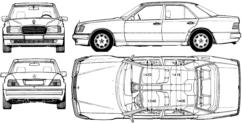 Bil Mercedes Benz E500 W124 1994