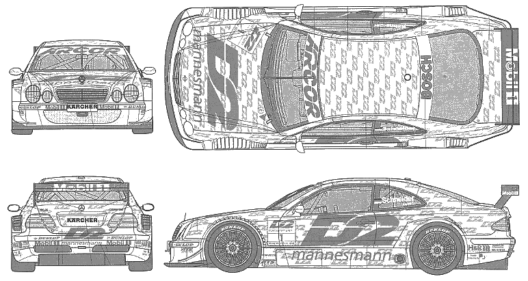 Bil Mercedes CLK DTM 2000