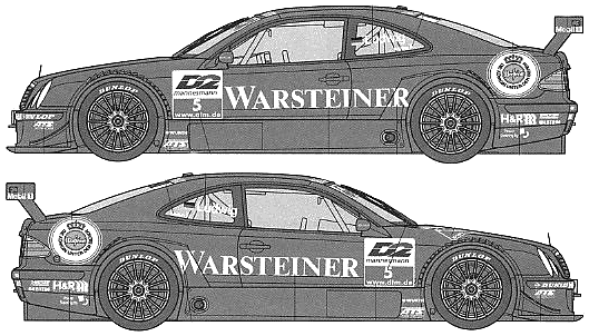 Bil Mercedes CLK DTM 2000 Team Warsteiner