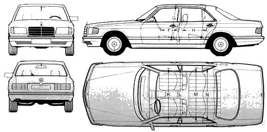 Кола Mercedes S-Class 1988
