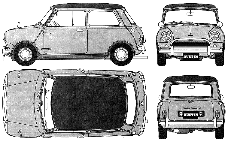 Кола Austin Mini Cooper S 1275 1964