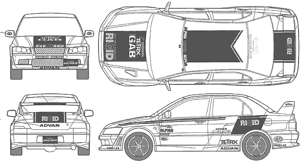 Кола Mitsubishi Lancer Evolution VII 