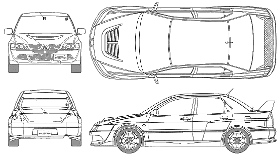 Кола Mitsubishi Lancer Evolution VIII